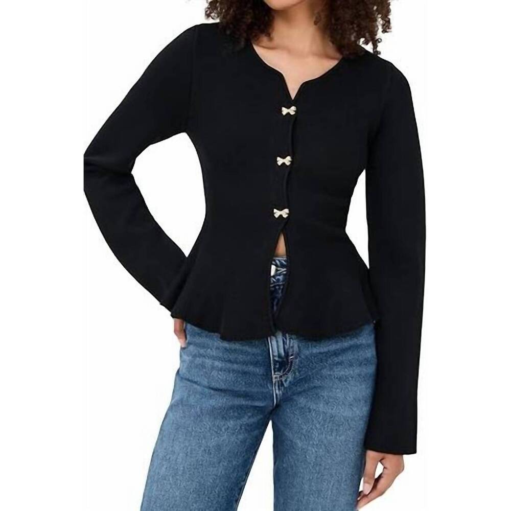 NEW EN SAISON idah cardigan in black